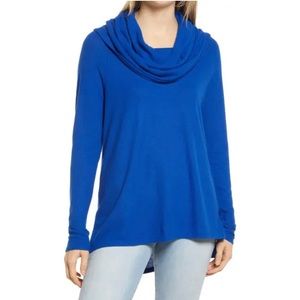 Gibsonlook Cozy Convertible Neckline Tunic - Cobalt